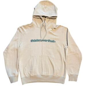 thisisneverthat ESP Logo Hoodie Stone Sage Green Streetwear Sweatshirt Size Sm